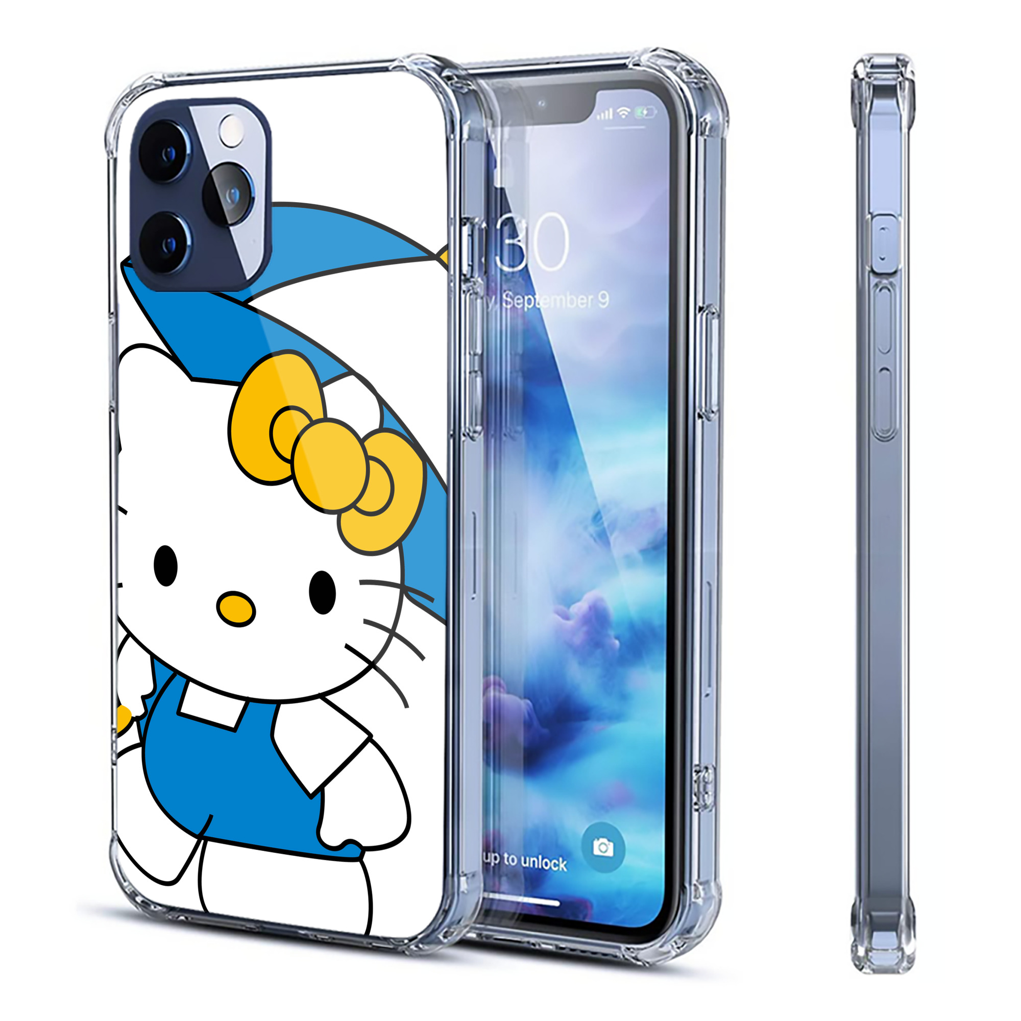 （画像用） Hello Kitty ハローキティ 【iPhone 12シリーズ対応】透明スマホケース（クリアソフトケース）